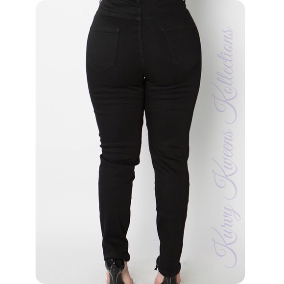 ✨LAST 1✨ High Waisted Lace Up Jeans-24/3X - Picture 4 of 8